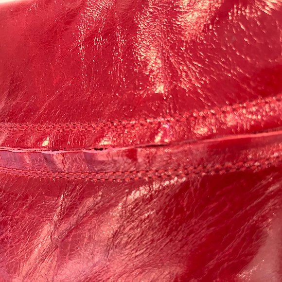 Red leather ankle boots - Picture 3 of 11